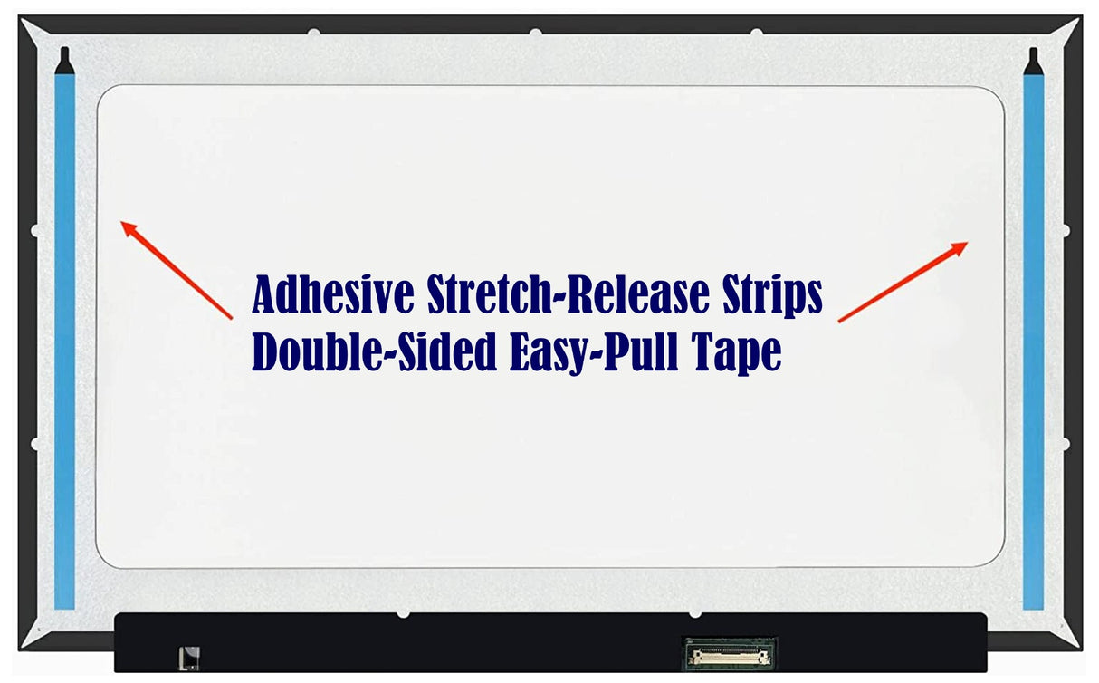 LAPTOP SCREEN ADHESIVE STRIPS DOUBLE-SIDED EASY-PULL TAPE 12.5" 11.6" 13.3" 14" 15.6"