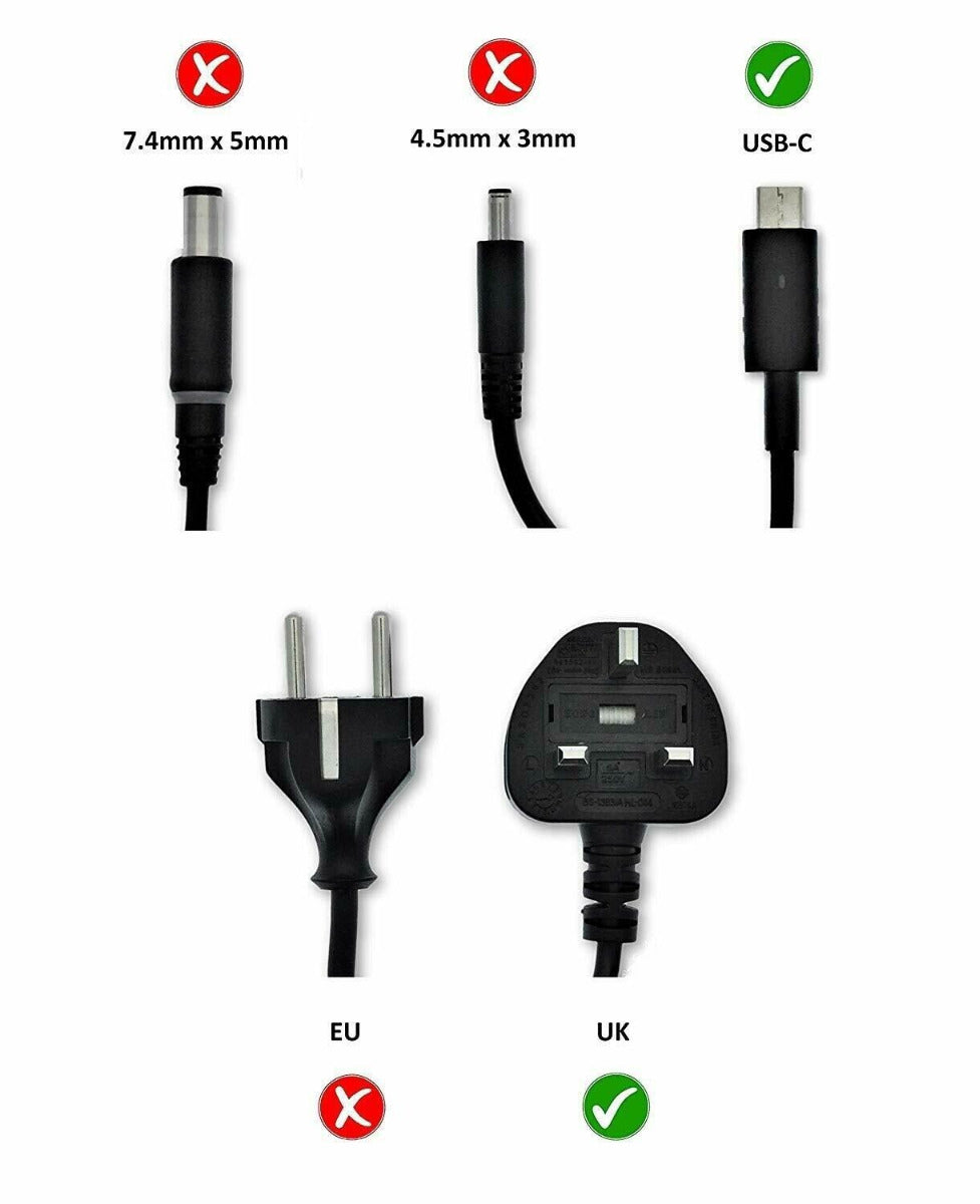 ORIGINAL DELL 20V 2.25A USB-C TYPE 45W AC LAPTOP POWER ADAPTER CHARGER